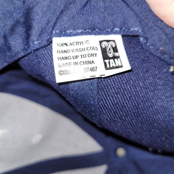 Palm Desert Hat Mens OS Hook & Loop Back Ballcap Blue Golf Logo - Picture 7 of 9